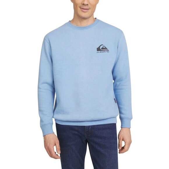 NWOT Quiksilver Men's Size M Blue Crewneck Sweatshirt Cotton/Polyester - Picture 1 of 7